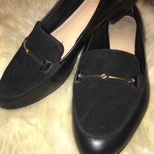 Black Leather/Suade Aldo Loafers